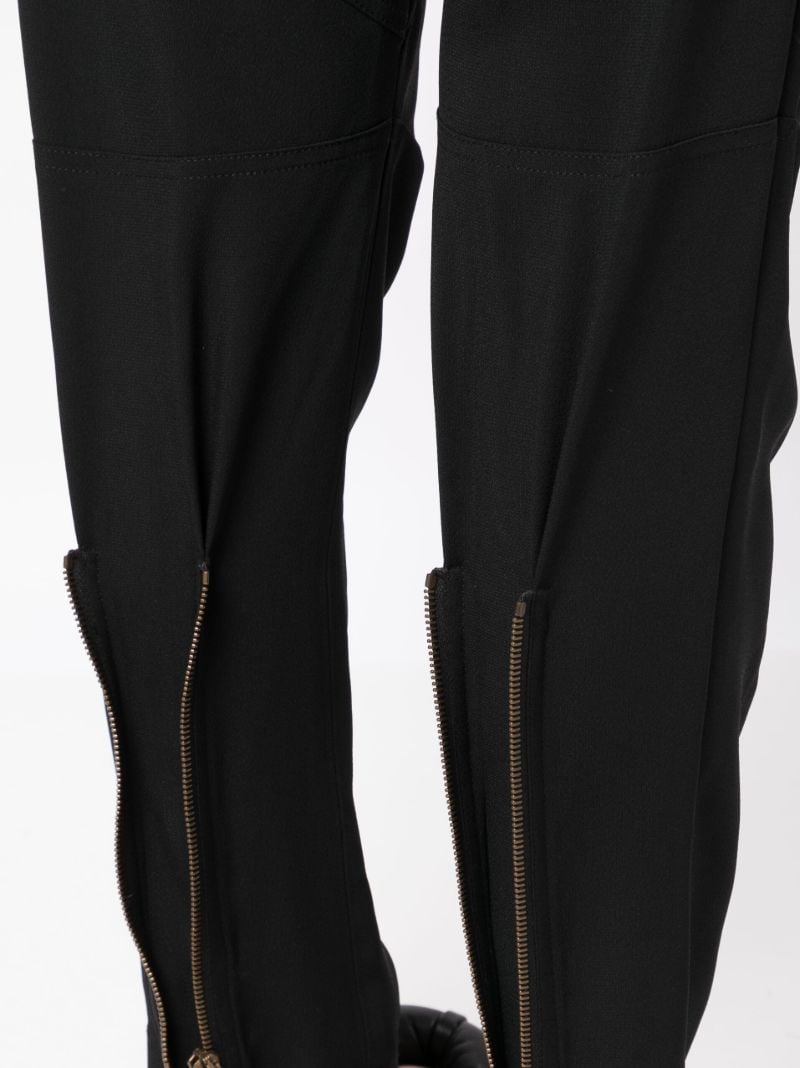 Black Drawstring Tapered Trousers