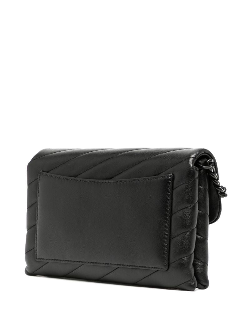 Black Kira Mini Quilted Shoulder Bag