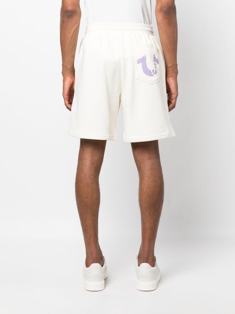 White Utopia Logo Print Shorts