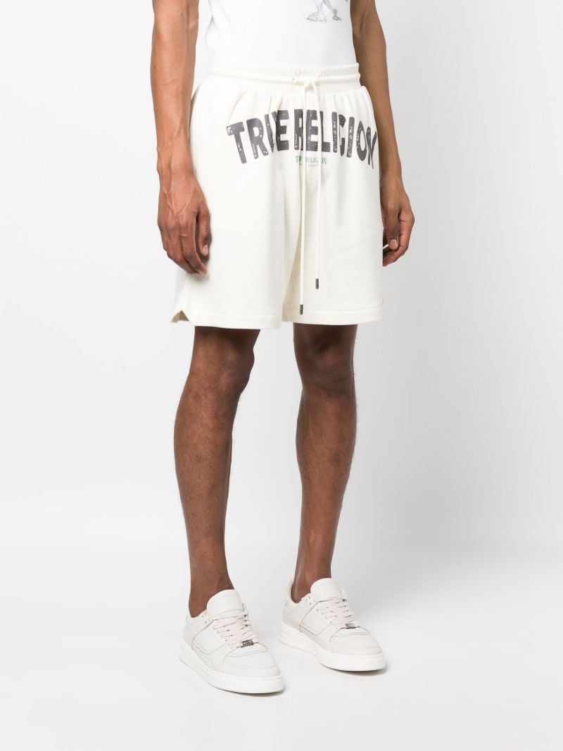 White Utopia Logo Print Shorts