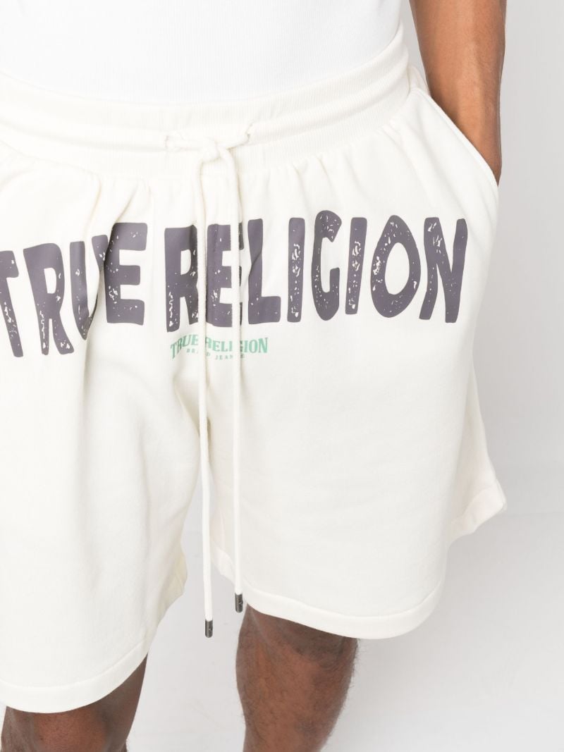 White Utopia Logo Print Shorts