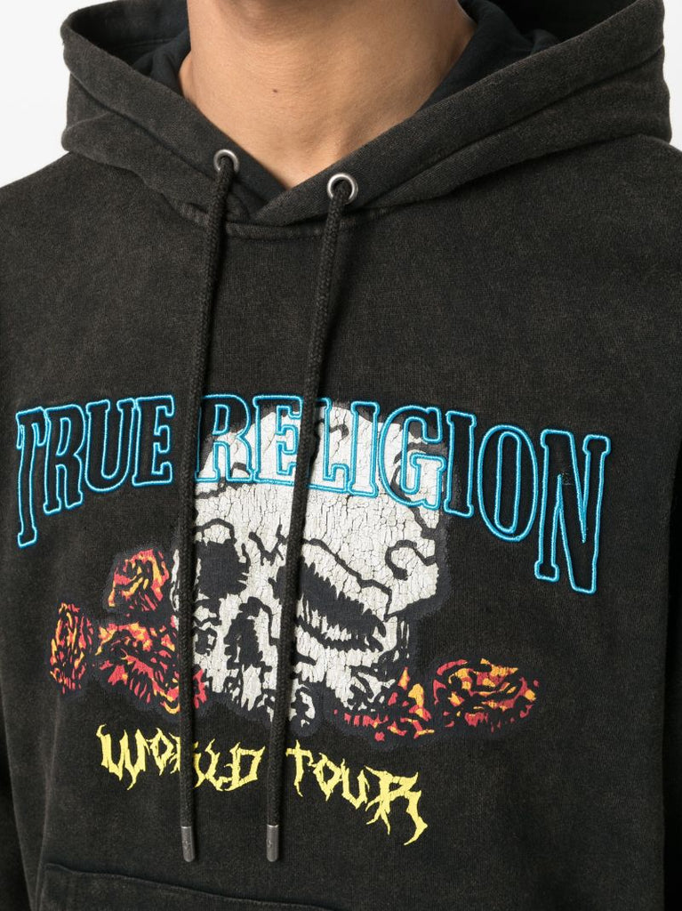 Black Skull-print Hoodie
