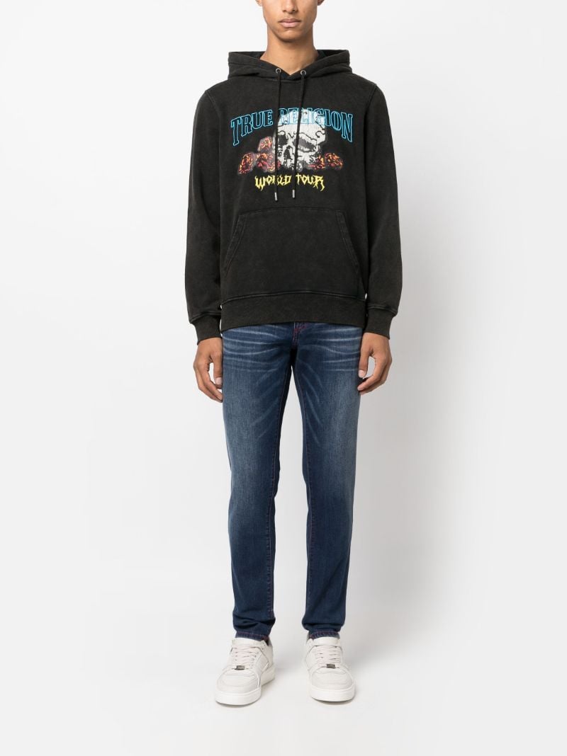 Black Skull-print Hoodie