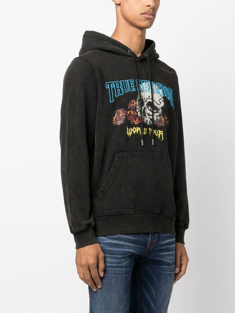 Black Skull-print Hoodie