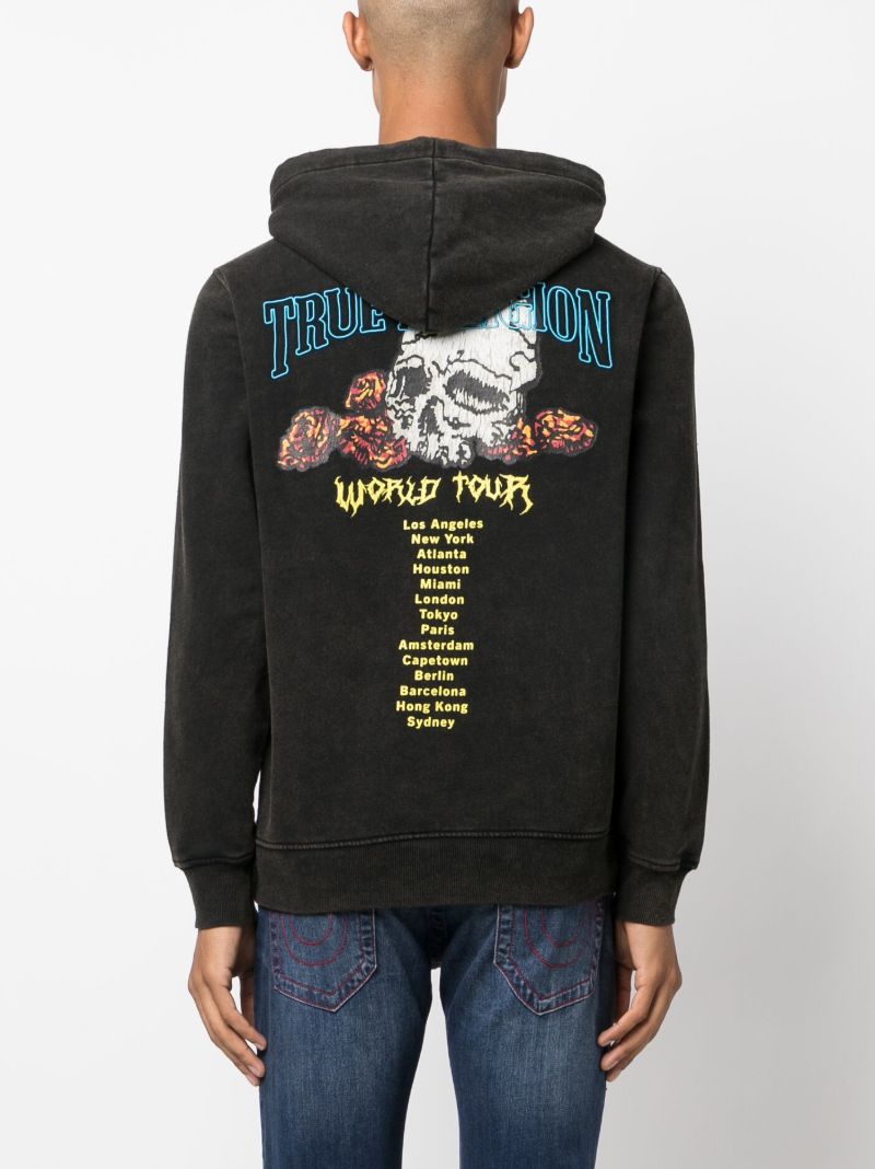 Black Skull-print Hoodie
