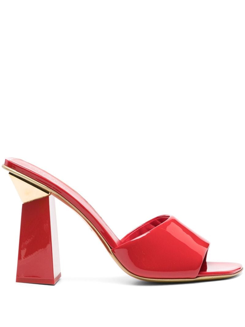 Red One Stud 105 Leather Mules