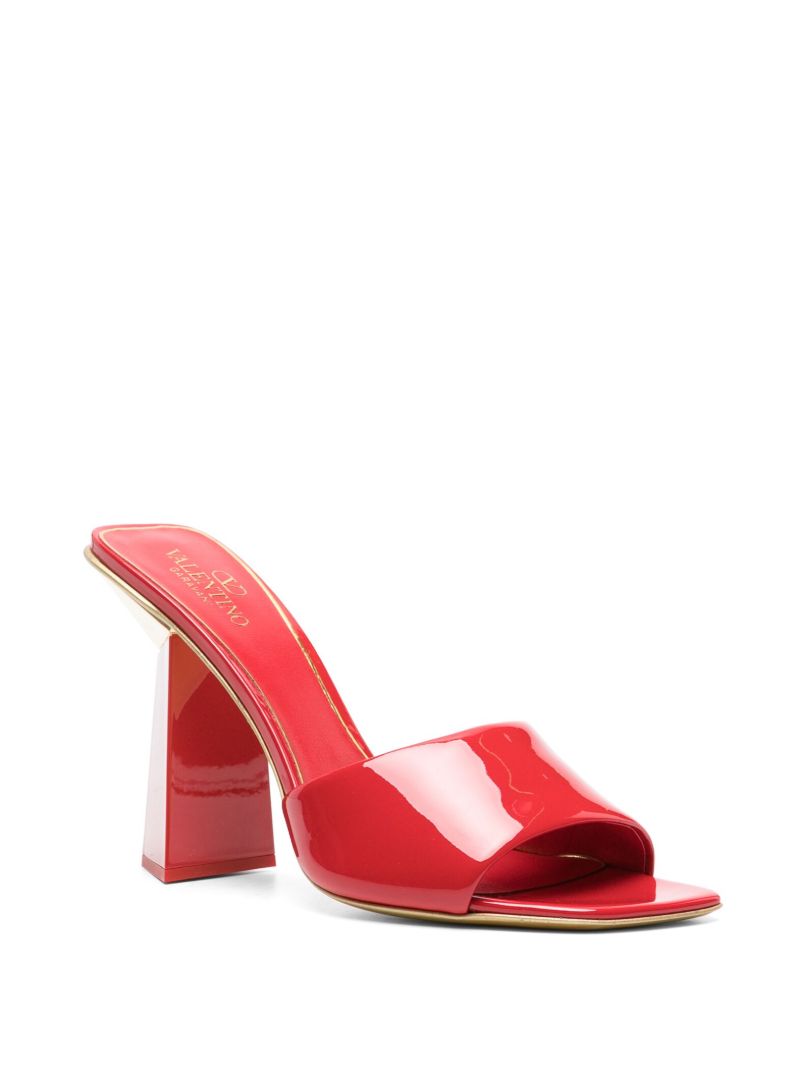 Red One Stud 105 Leather Mules