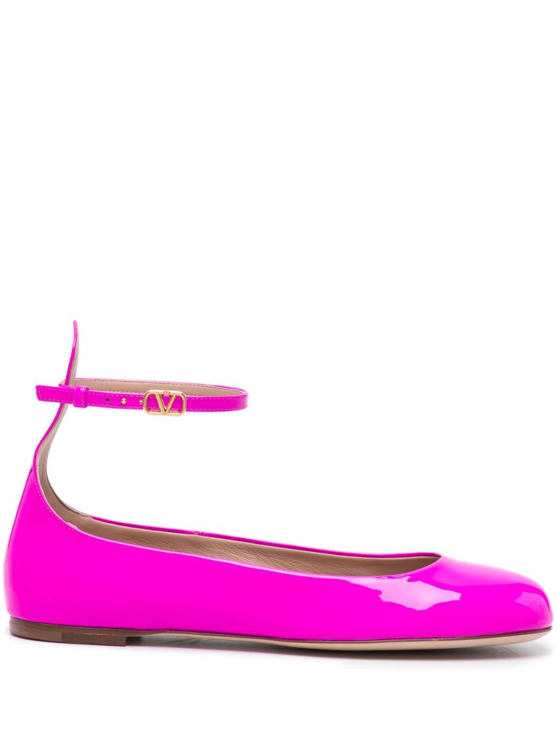 Pink Tan-go Patent-leather Ballet Pumps