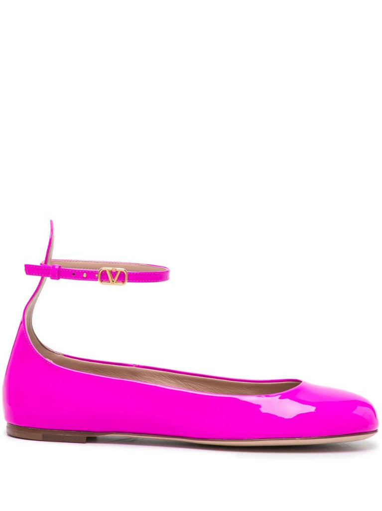 Pink Tan-go Patent-leather Ballet Pumps