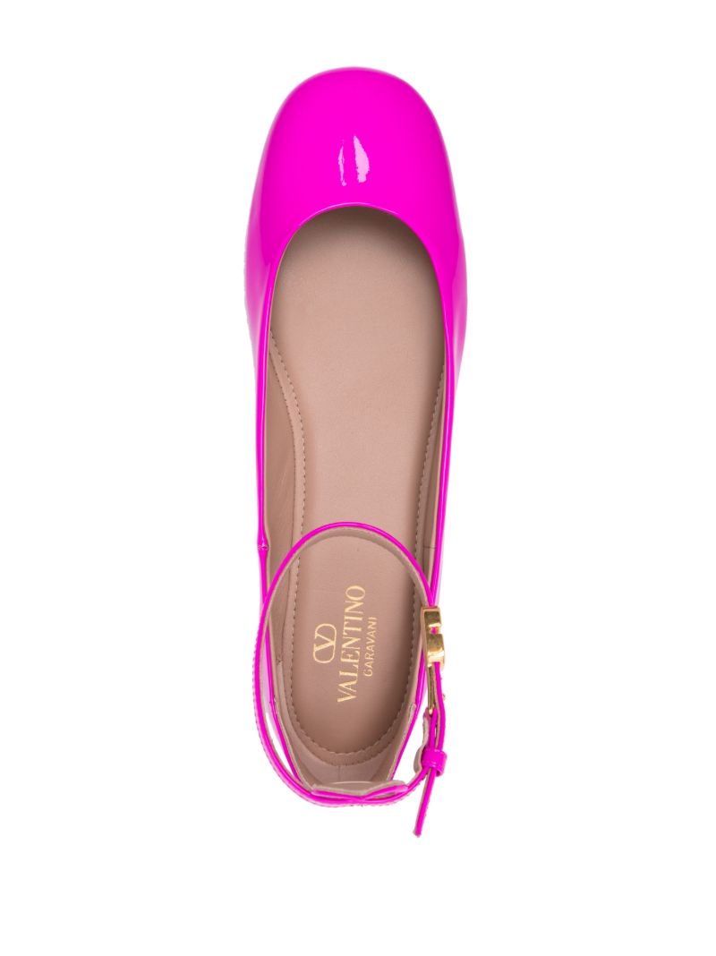 Pink Tan-go Patent-leather Ballet Pumps