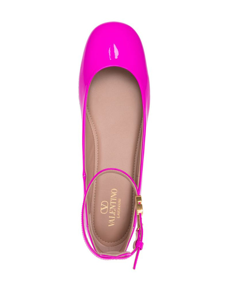 Pink Tan-go Patent-leather Ballet Pumps