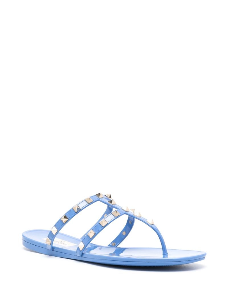 Blue Rockstud Rubber Sandals