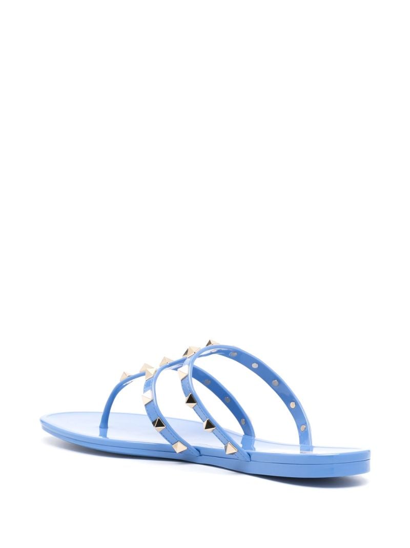 Blue Rockstud Rubber Sandals