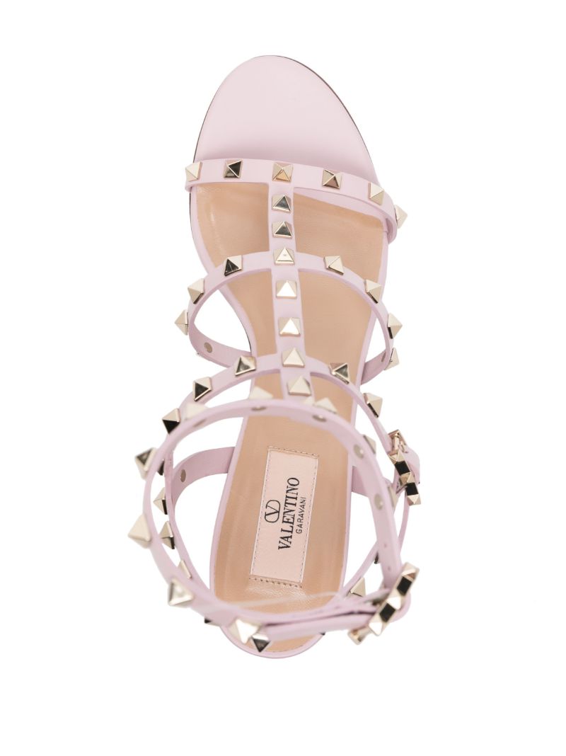 Pink Rockstud 60 Leather Sandals