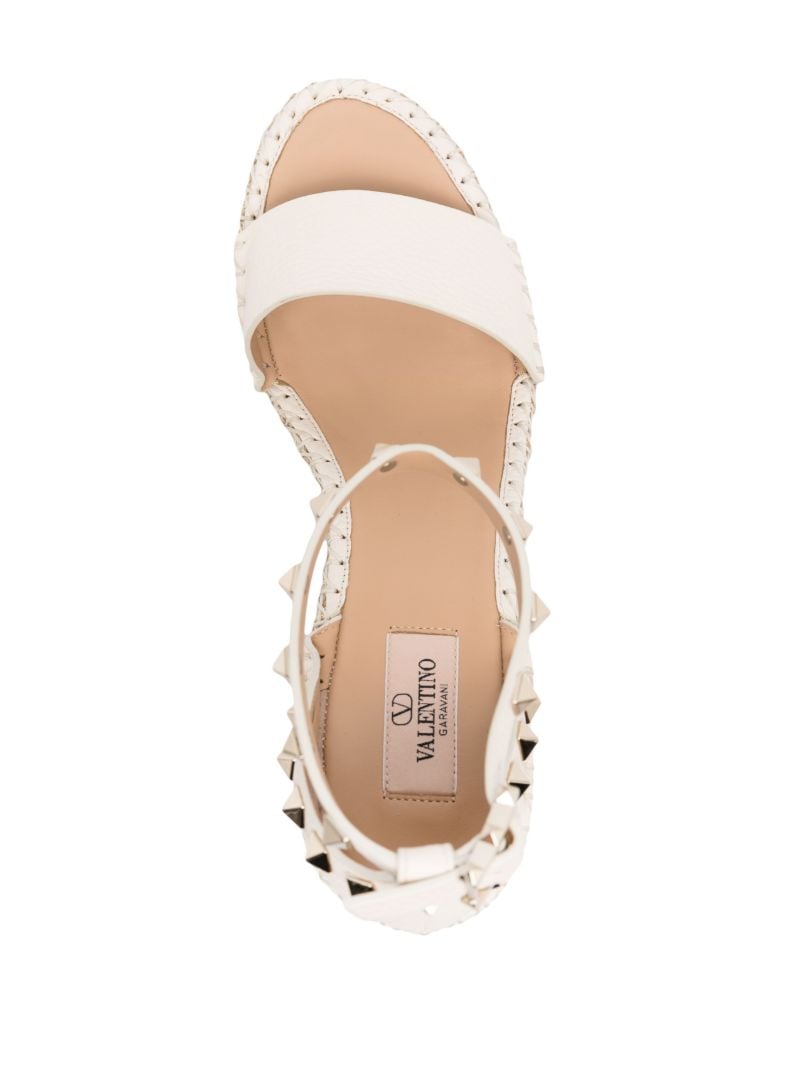 Neutral Rockstud 105 Espadrille Wedges