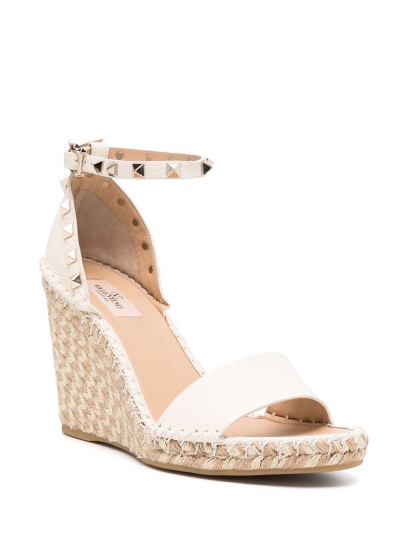 Neutral Rockstud 105 Espadrille Wedges