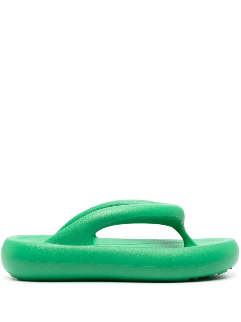 Green Delta Padded Flatform Sandals