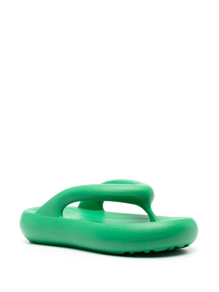 Green Delta Padded Flatform Sandals