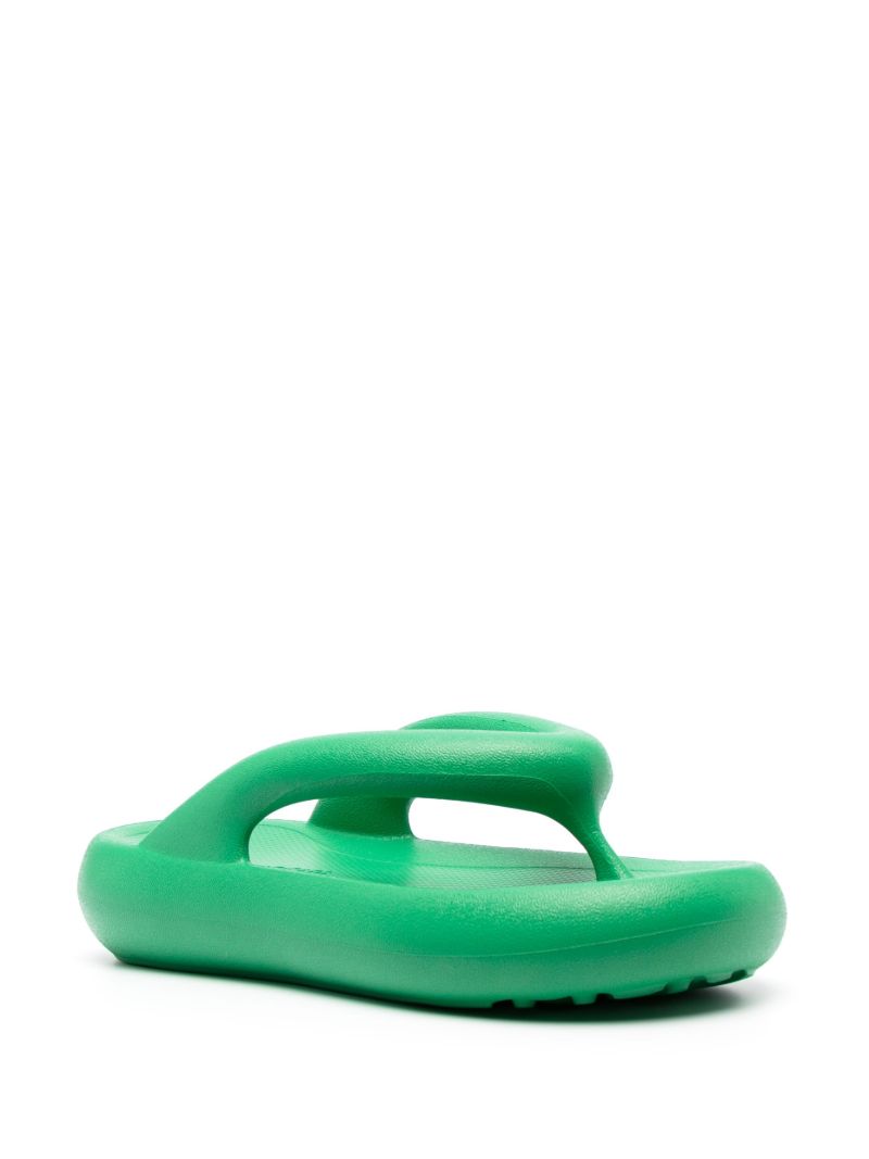 Green Delta Padded Flatform Sandals