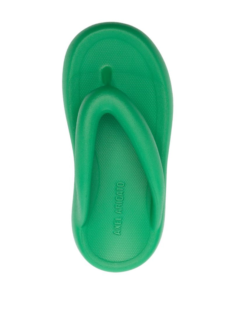 Green Delta Padded Flatform Sandals