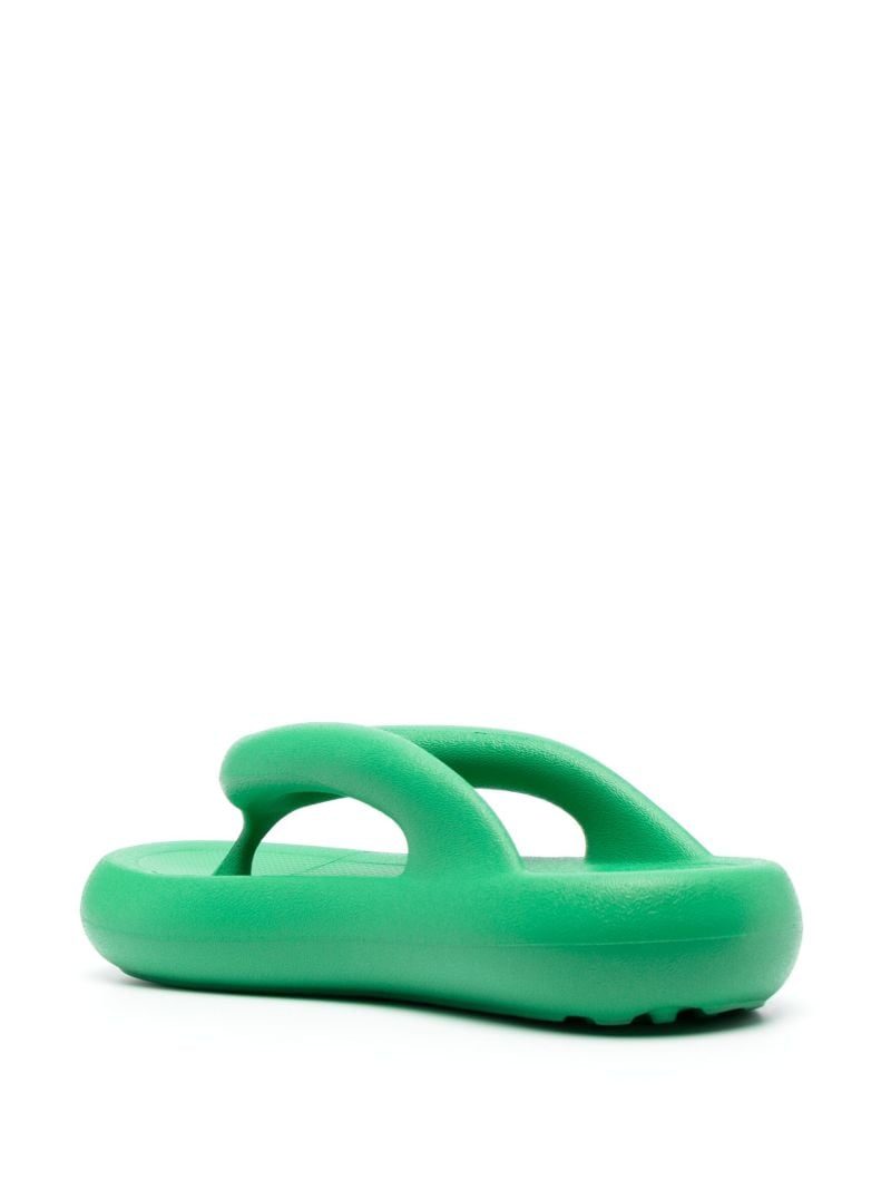 Green Delta Padded Flatform Sandals