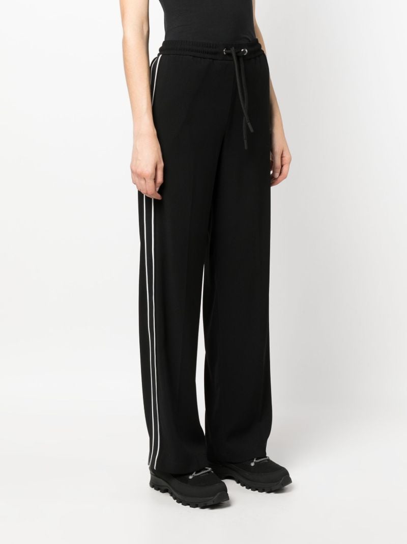 Black Satin Track Pants