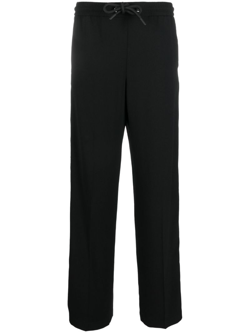 Black Satin Track Pants