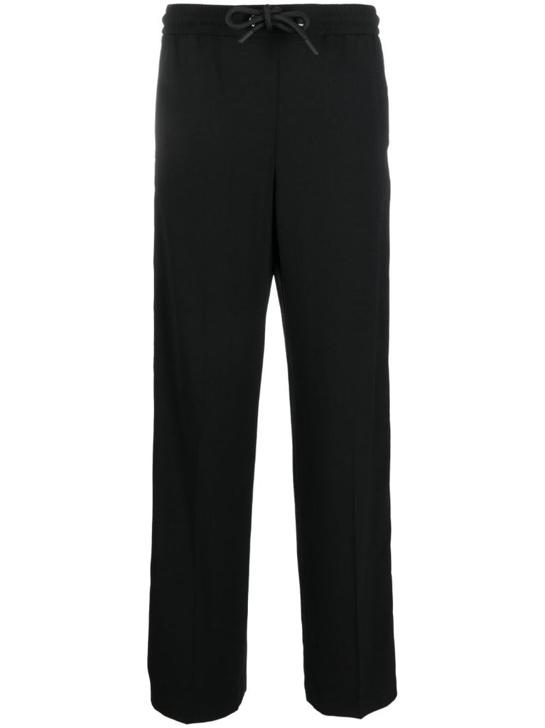 Black Satin Track Pants