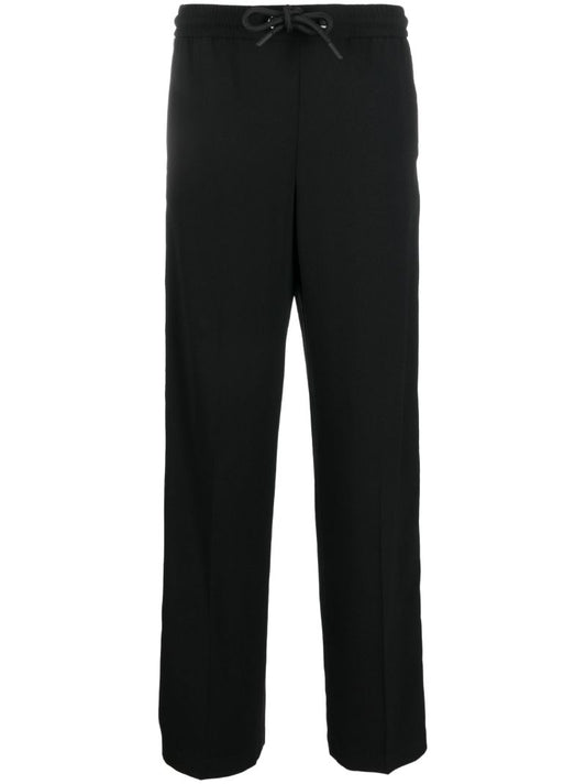 Black Satin Track Pants