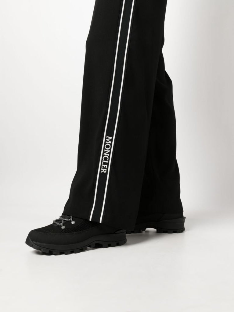 Black Satin Track Pants