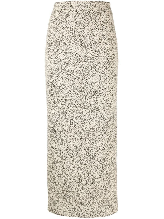 Neutral Ari Jacquard Midi Skirt