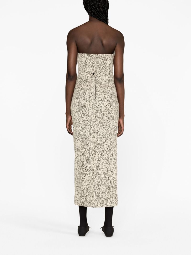 Neutral Ari Jacquard Midi Skirt