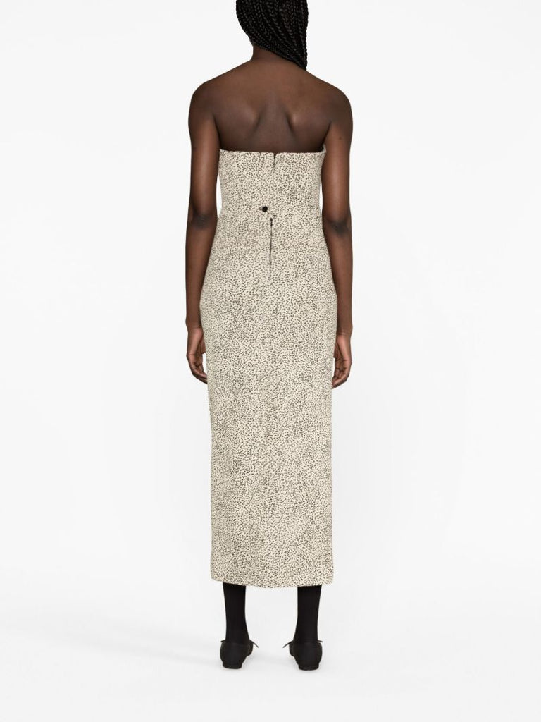 Neutral Ari Jacquard Midi Skirt