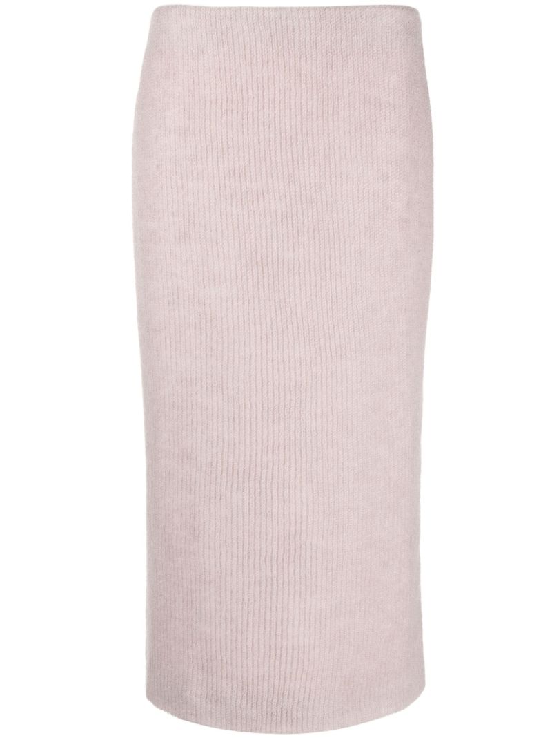 Pink Petya Knitted Midi Skirt