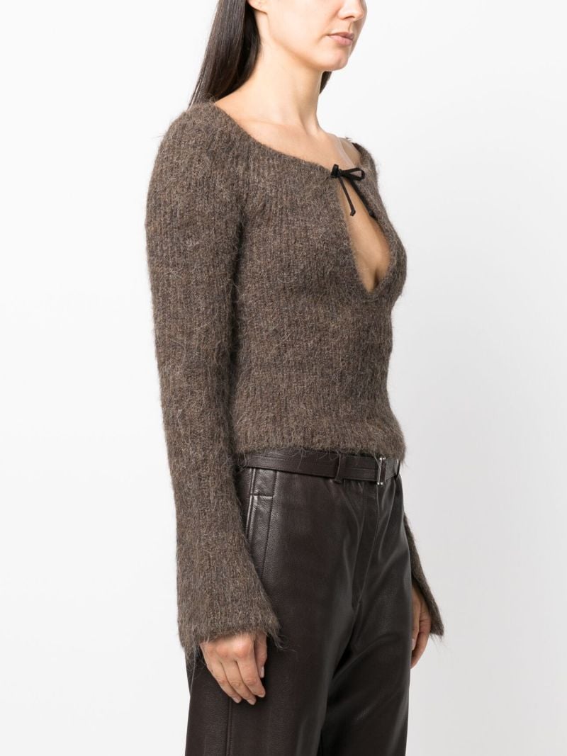 Brown Solare Ribbed Sweater
