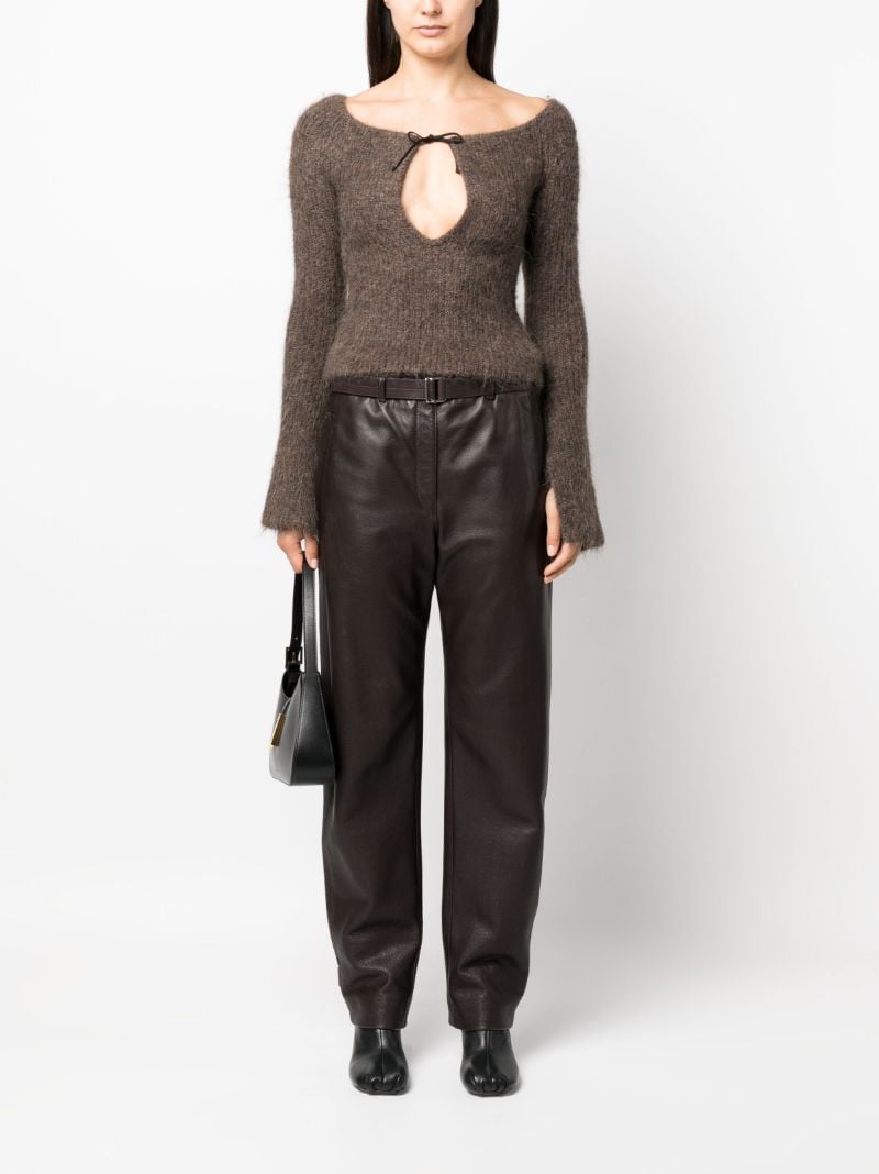 Brown Solare Ribbed Sweater