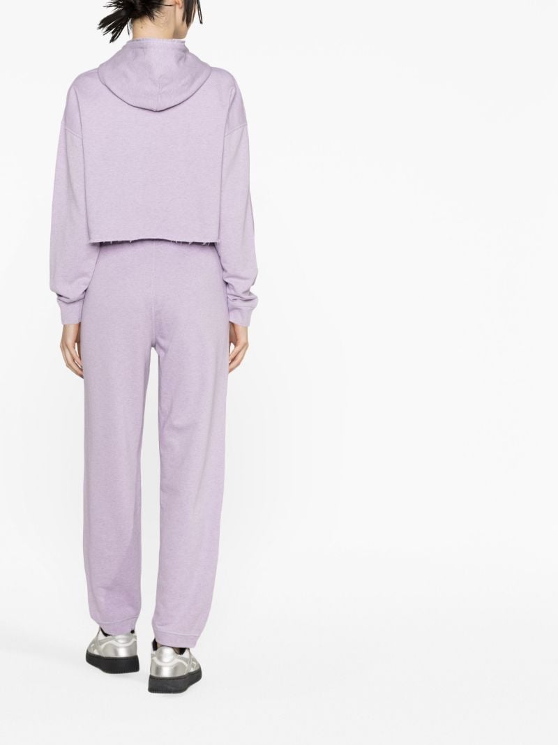 Purple Isoli Organic Cotton Cropped Hoodie