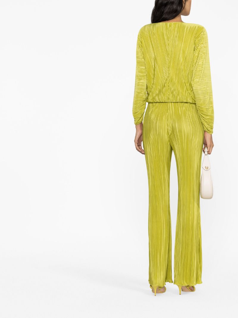 Yellow Ruched PlissÃ_x0083_Â© Blouse