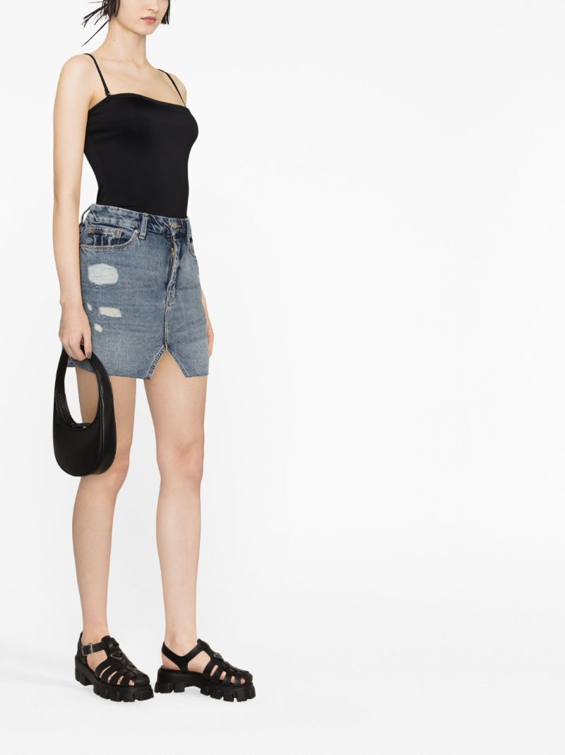 Black Square Neck Bodysuit