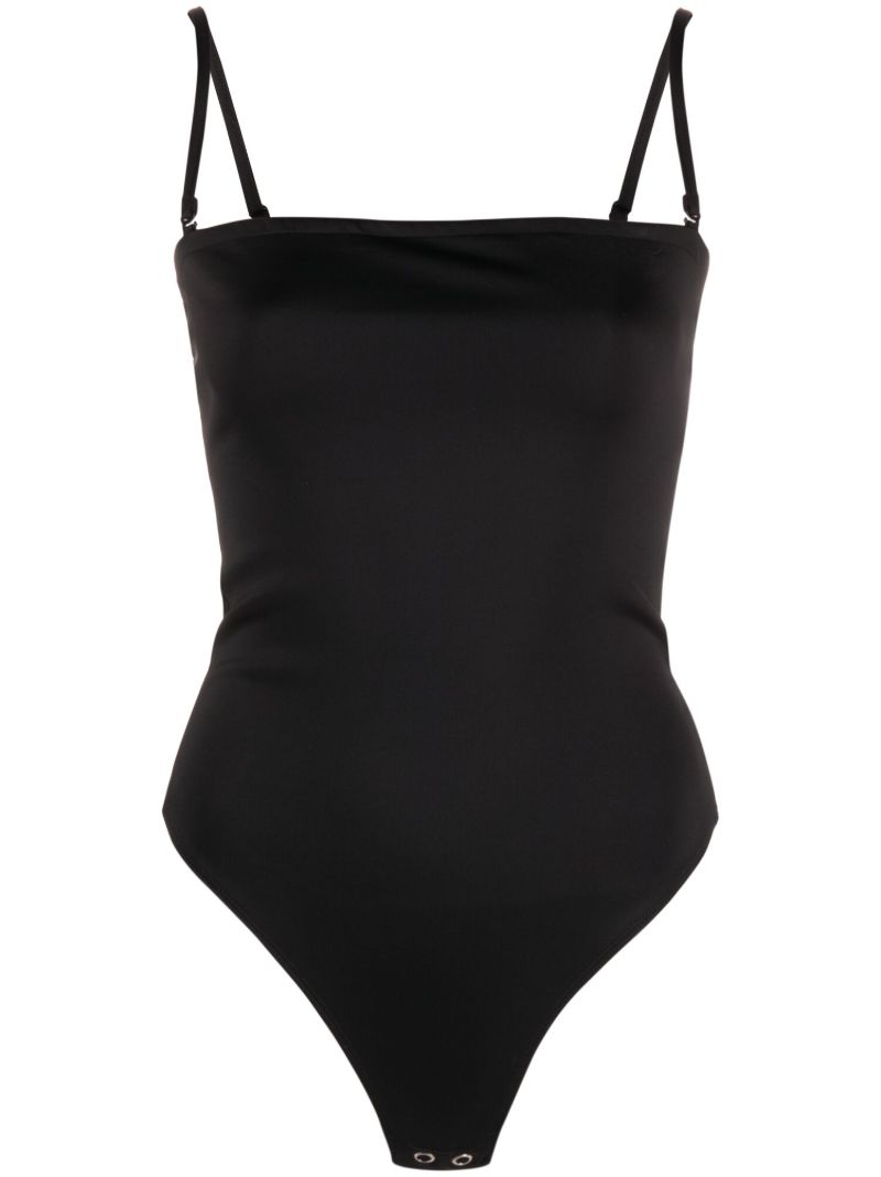 Black Square Neck Bodysuit