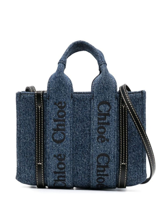 Blue Woody Mini Denim Tote Bag