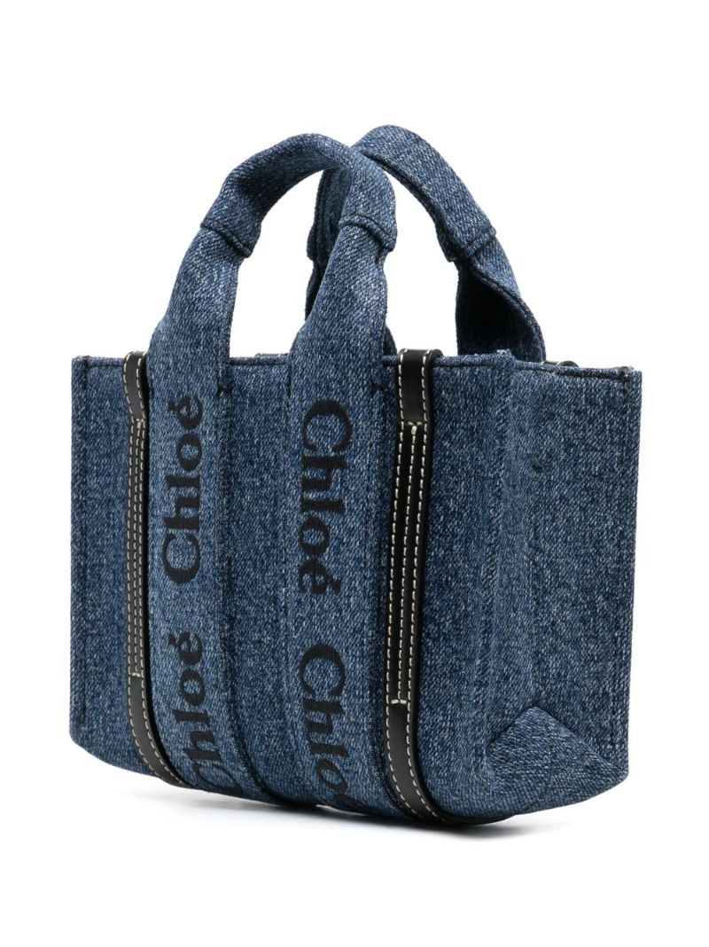 Blue Woody Mini Denim Tote Bag
