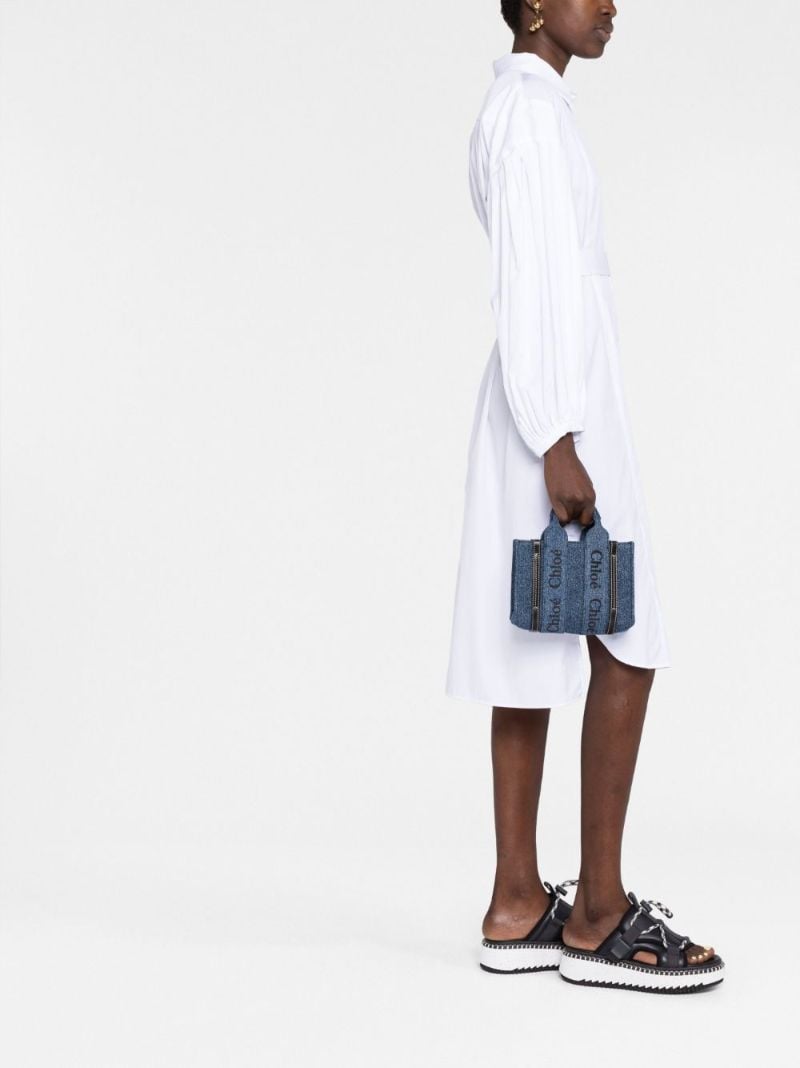 Blue Woody Mini Denim Tote Bag