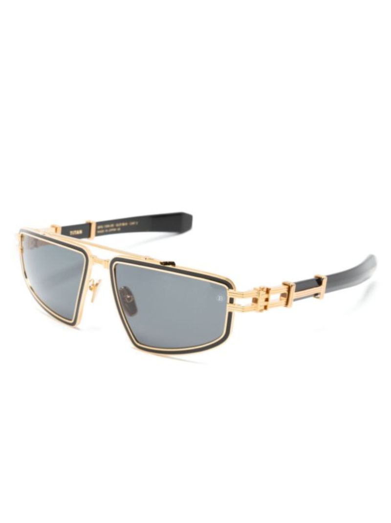 Black Titan Pilot-frame Sunglasses