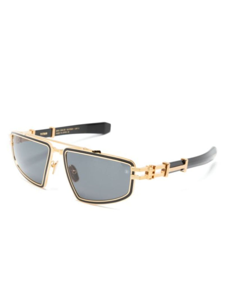 Black Titan Pilot-frame Sunglasses