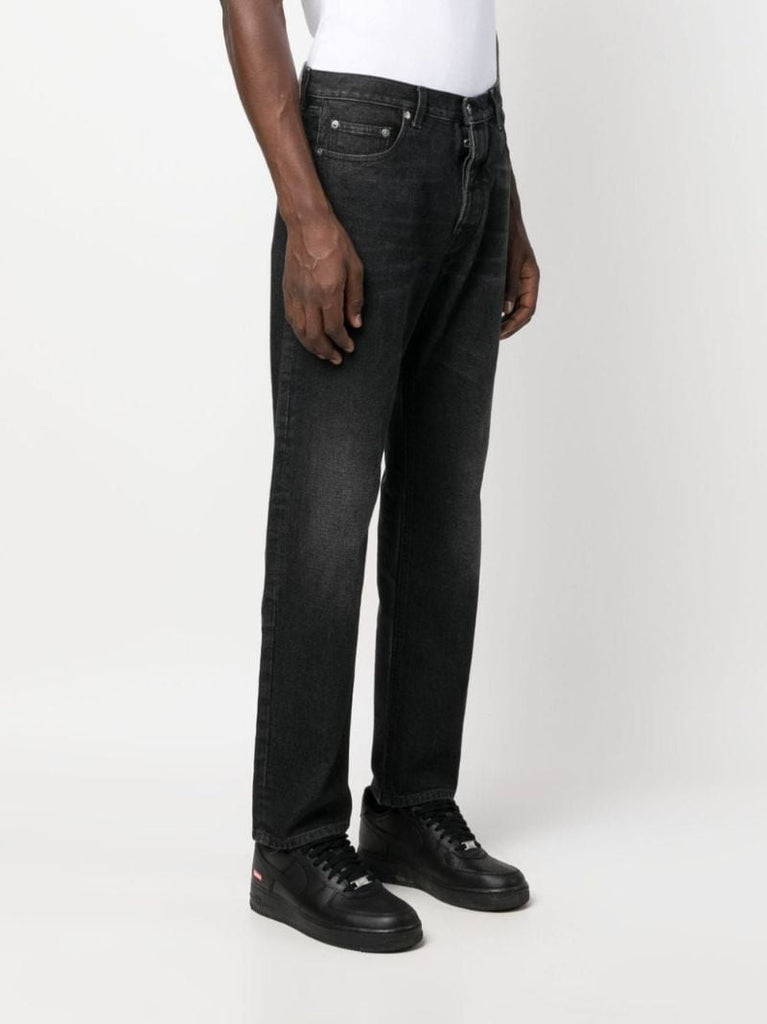 Grey Arr Tab Tapered-leg Jeans