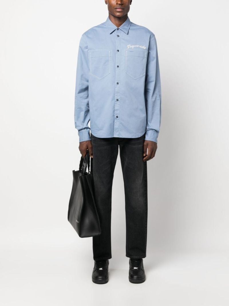 Grey Arr Tab Tapered-leg Jeans