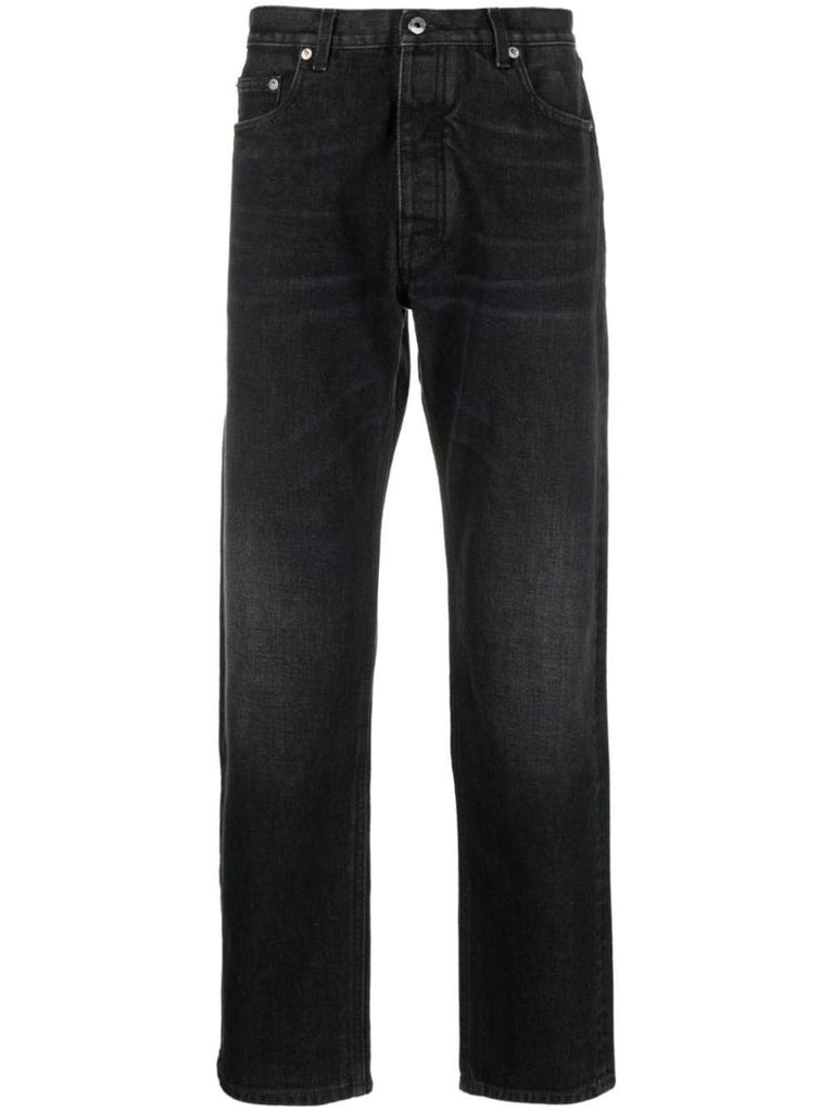 Grey Arr Tab Tapered-leg Jeans