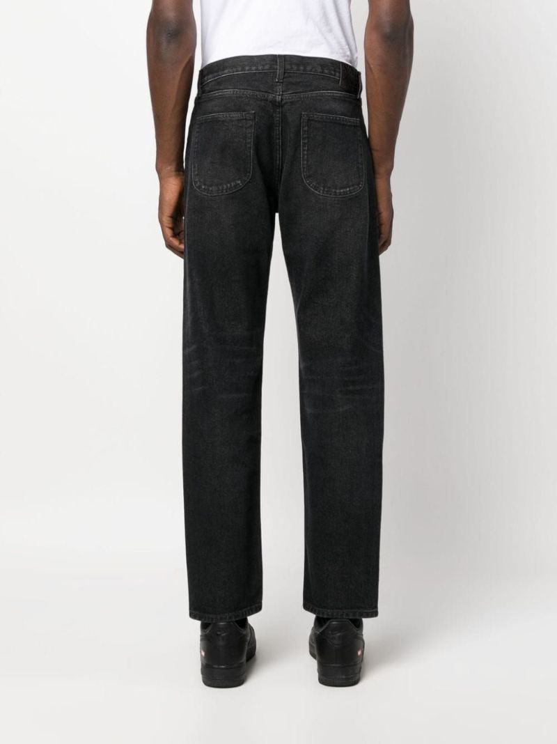 Grey Arr Tab Tapered-leg Jeans