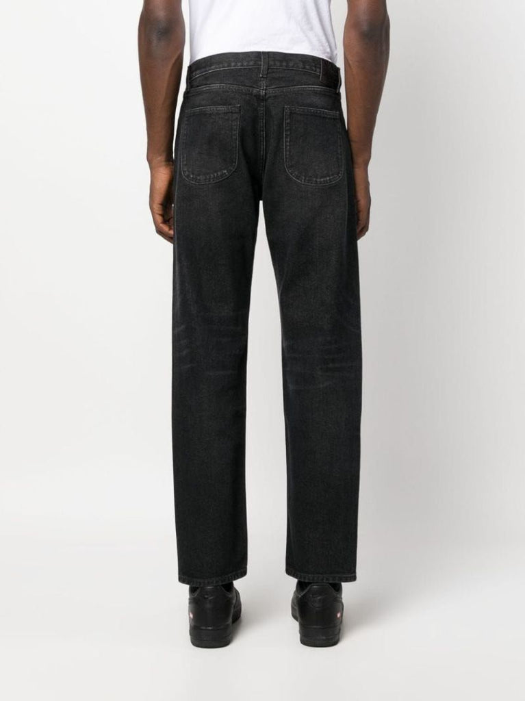 Grey Arr Tab Tapered-leg Jeans